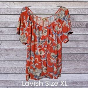 Lavish XL Flutter Sleeve Blouse